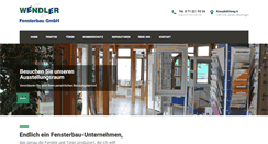 Desktop Screenshot of fensterbau-wendler.de