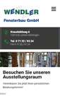 Mobile Screenshot of fensterbau-wendler.de
