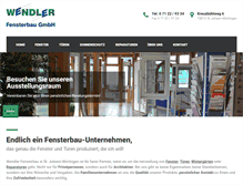 Tablet Screenshot of fensterbau-wendler.de